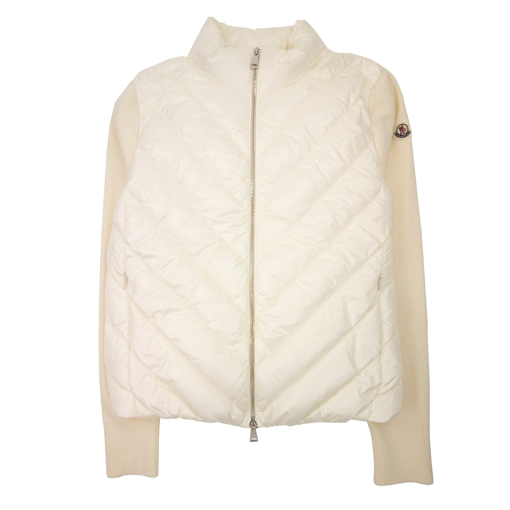 Moncler Women Padded Wool Cardigan Off White 034