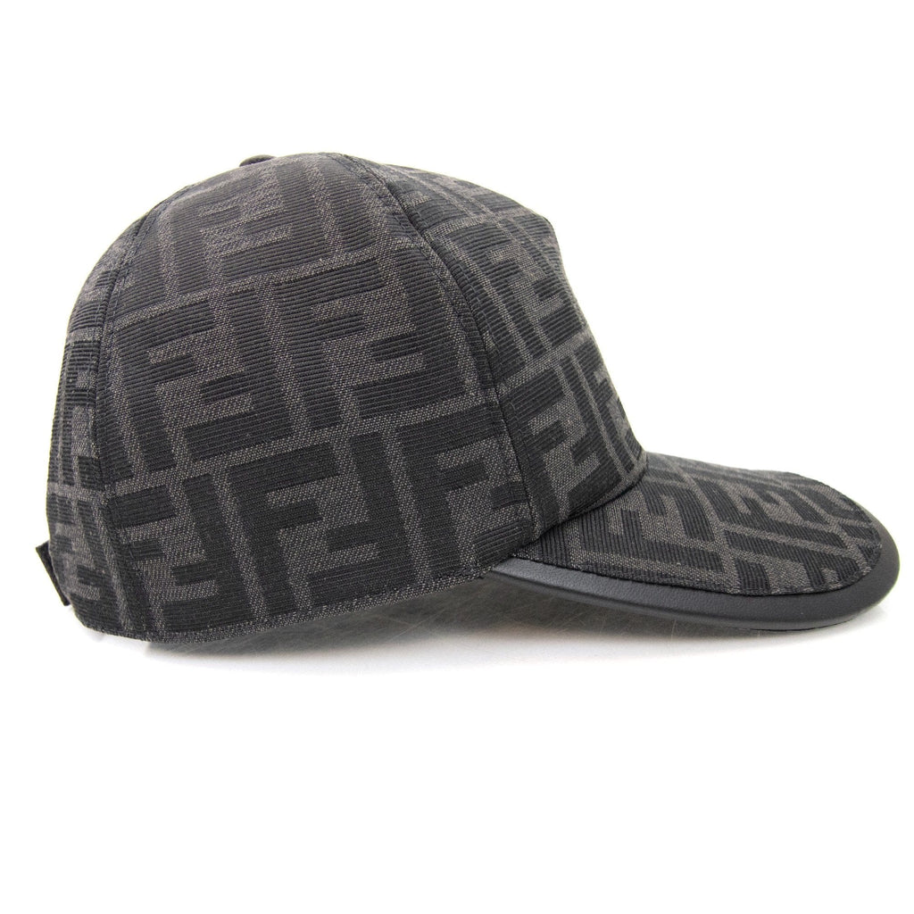 Fendi Ff Print Baseball Cap Black