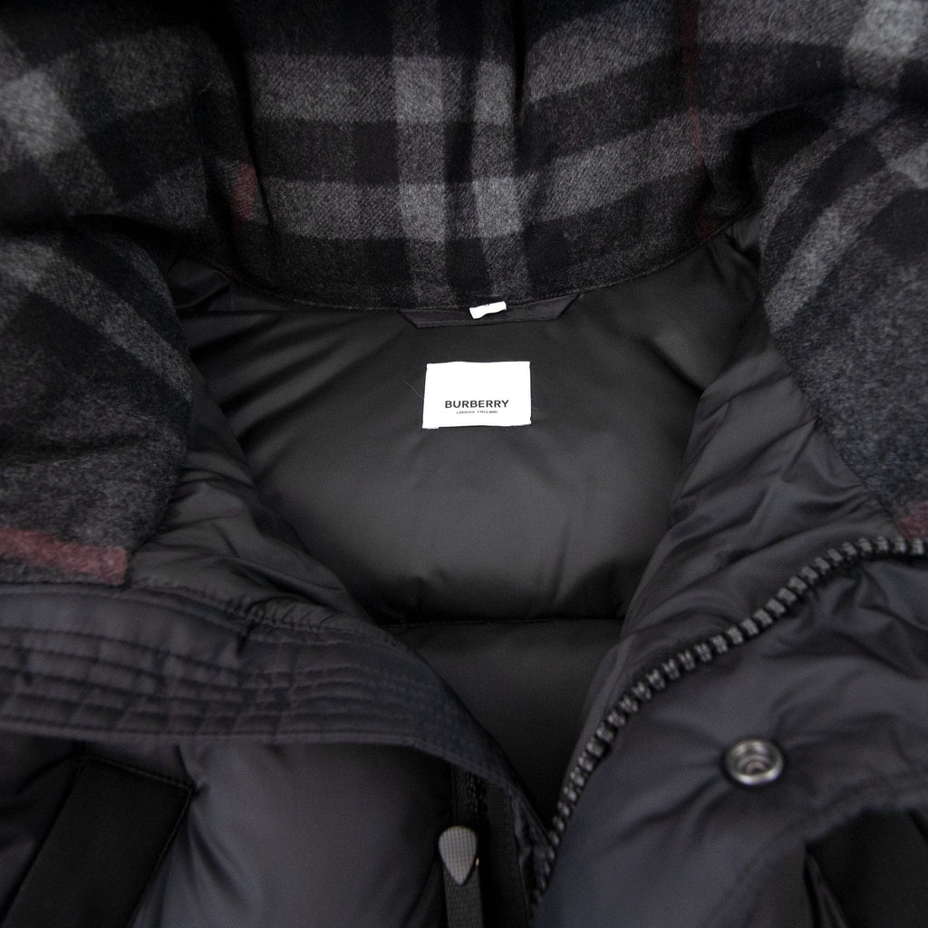 Burberry Logo Applique Puffa Coat