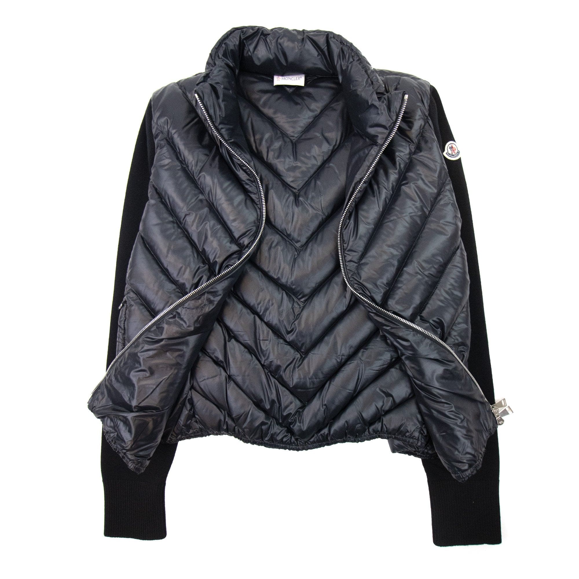Moncler Women Padded Wool Cardigan Black 999