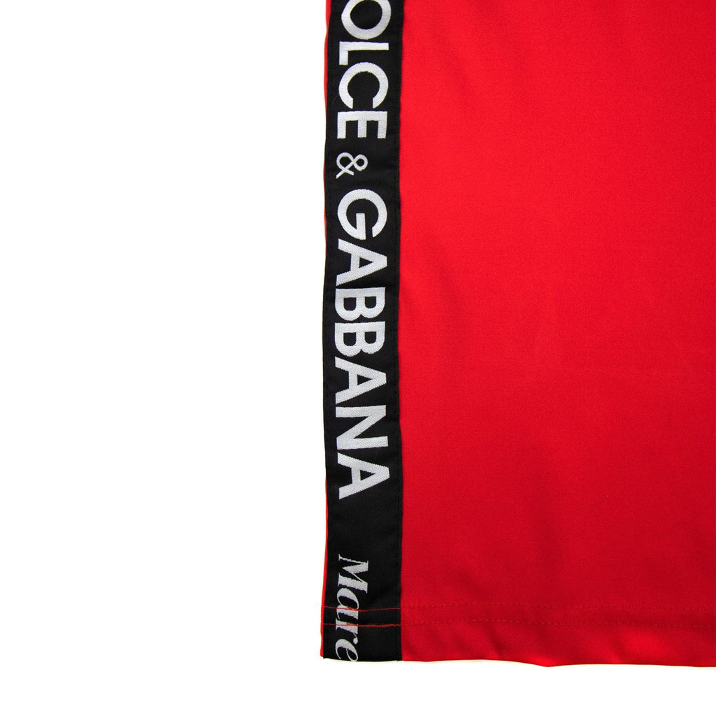 Dolce &amp; Gabbana Side Tape Logo T Shirt Red