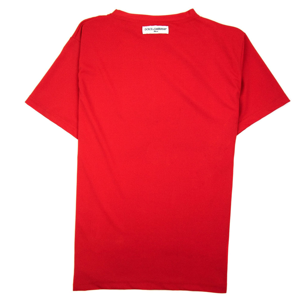 Dolce &amp; Gabbana Side Tape Logo T Shirt Red