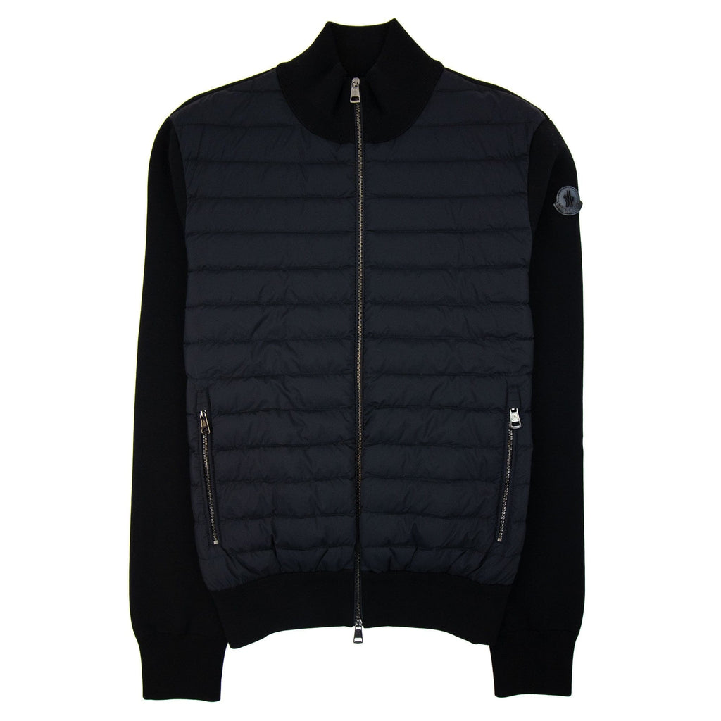 Moncler Padded Cotton Cardigan Black 999