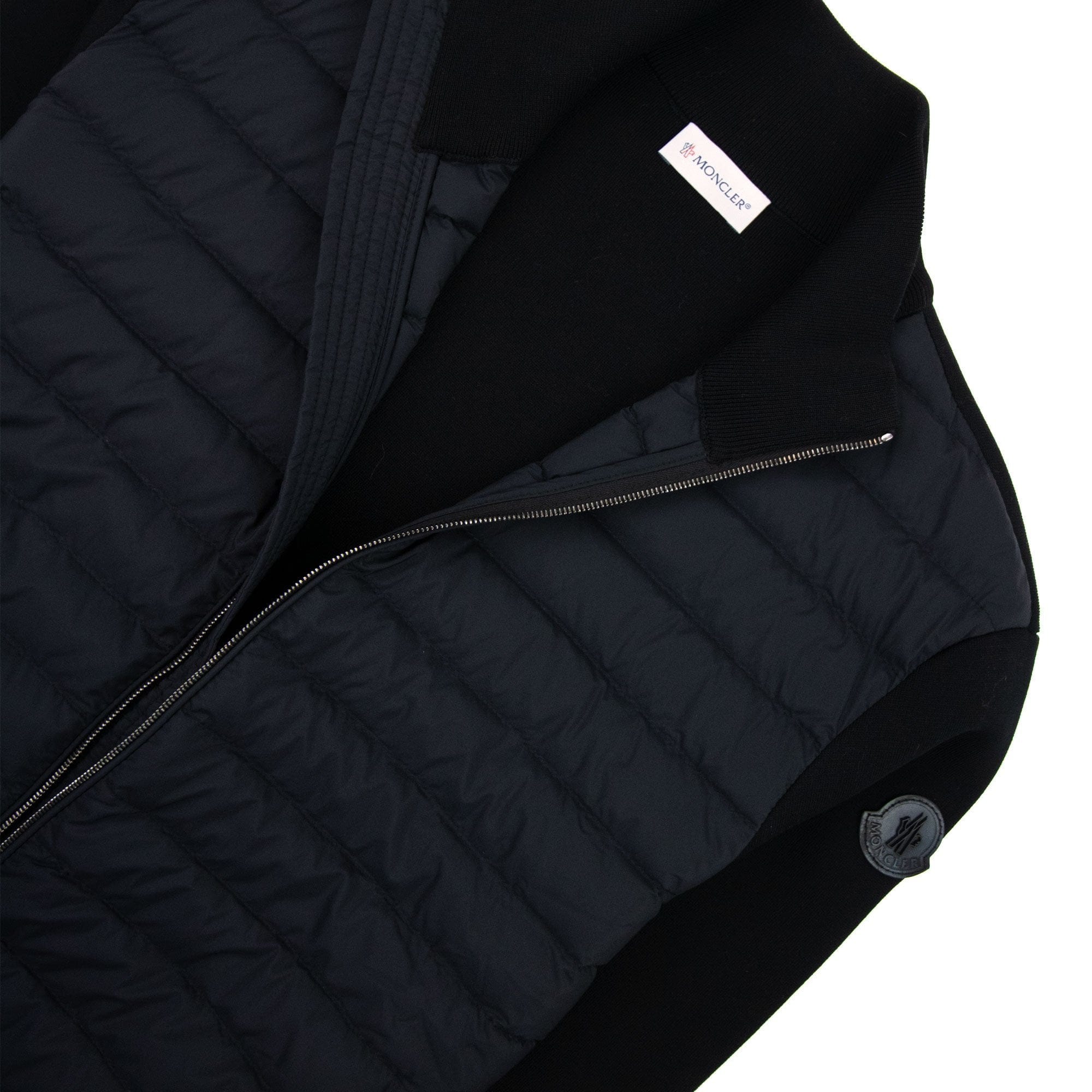 Moncler Padded Cotton Cardigan Black 999