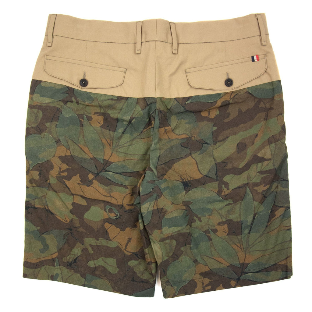 Moncler Camo Cotton Shorts Beige