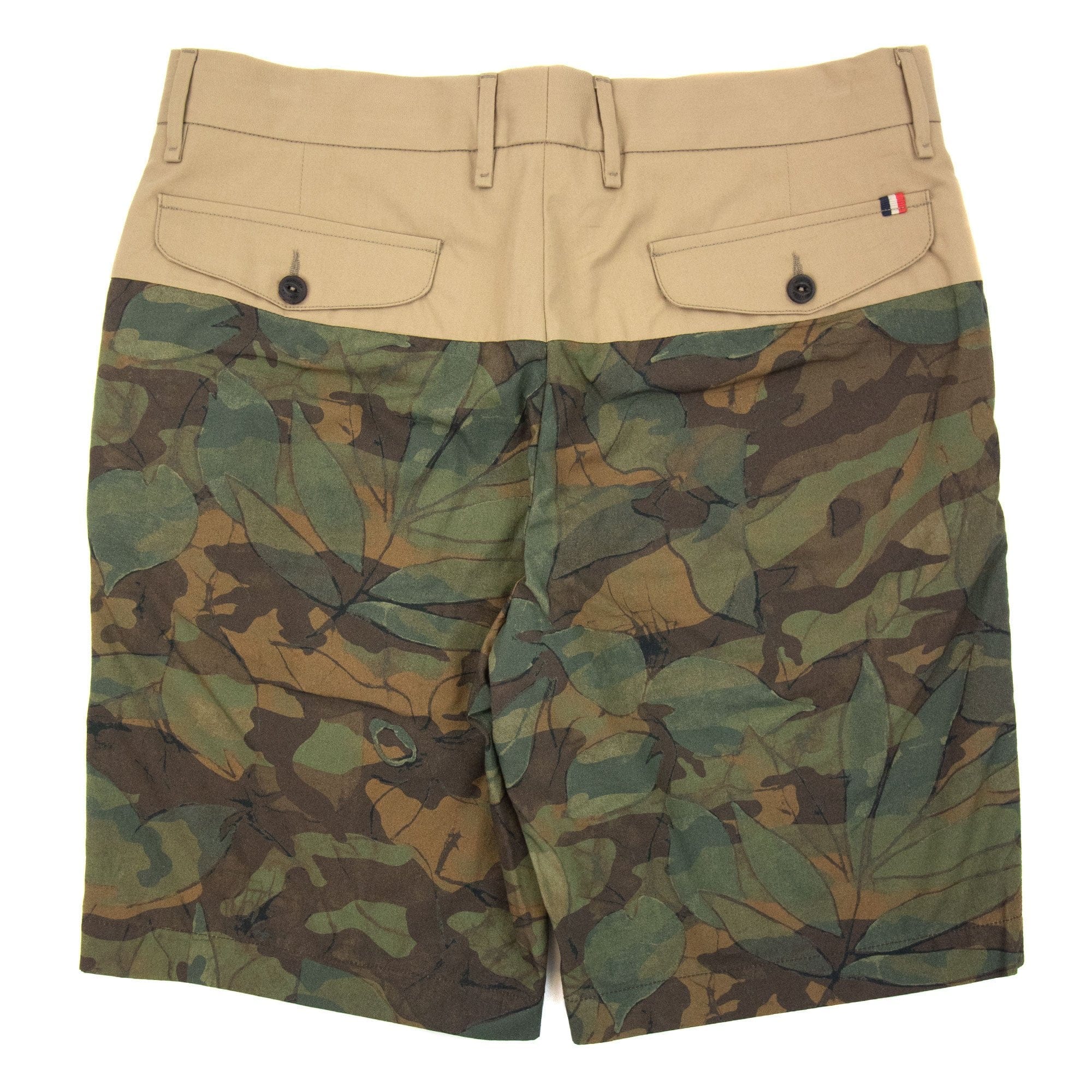 Moncler Camo Cotton Shorts Beige