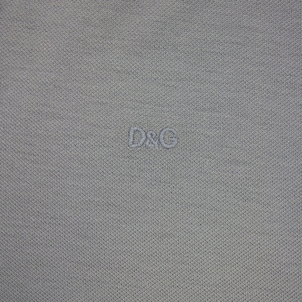 Dolce &amp; Gabbana Open Neck Polo Shirt Grey