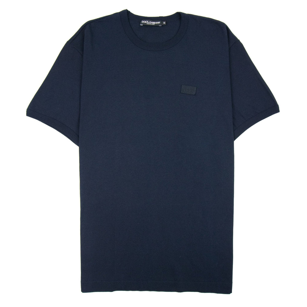 Dolce &amp; Gabbana Dg Embroidered Logo T Shirt Navy