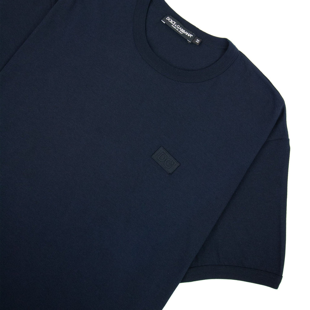 Dolce &amp; Gabbana Dg Embroidered Logo T Shirt Navy