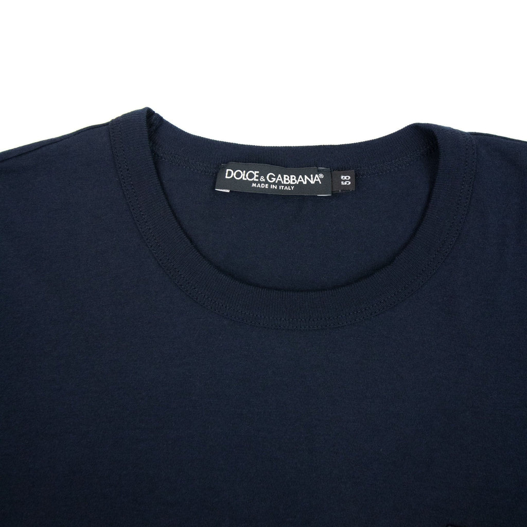 Dolce &amp; Gabbana Dg Embroidered Logo T Shirt Navy