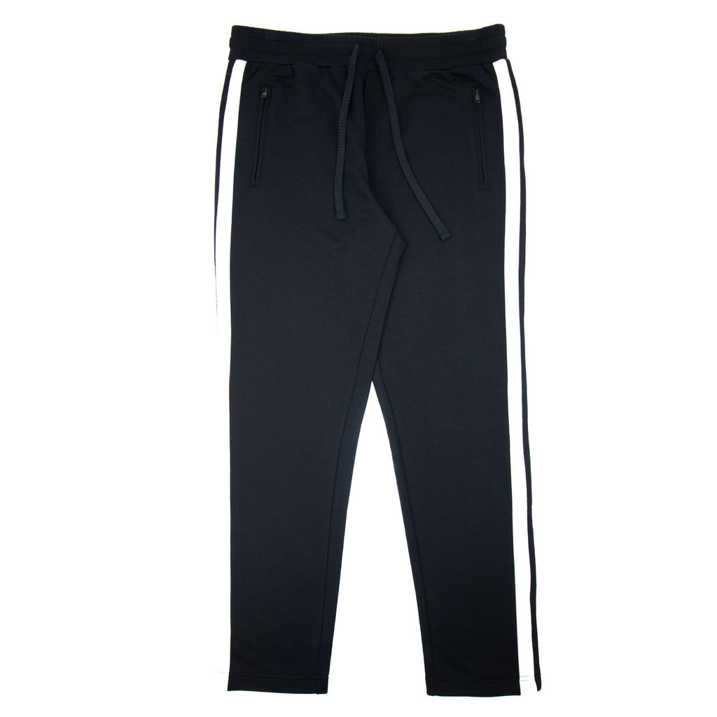 Dolce &amp; Gabbana Metal Logo Side Stripe Bottoms Black
