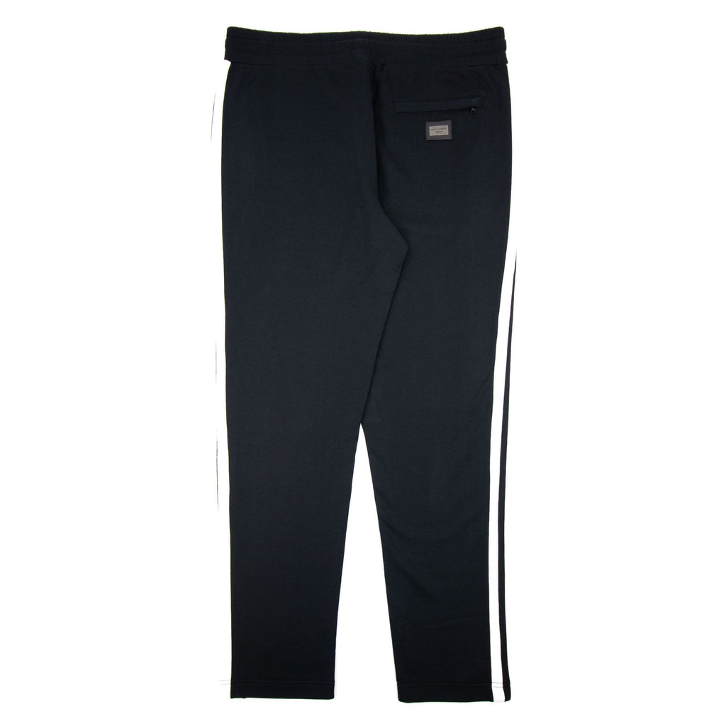Dolce &amp; Gabbana Metal Logo Side Stripe Bottoms Black