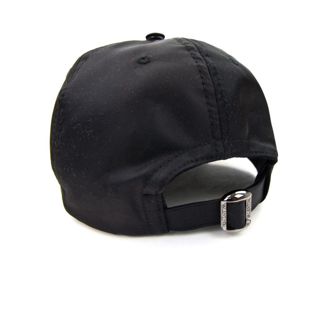Valentino Vltn Nylon Baseball Cap Black