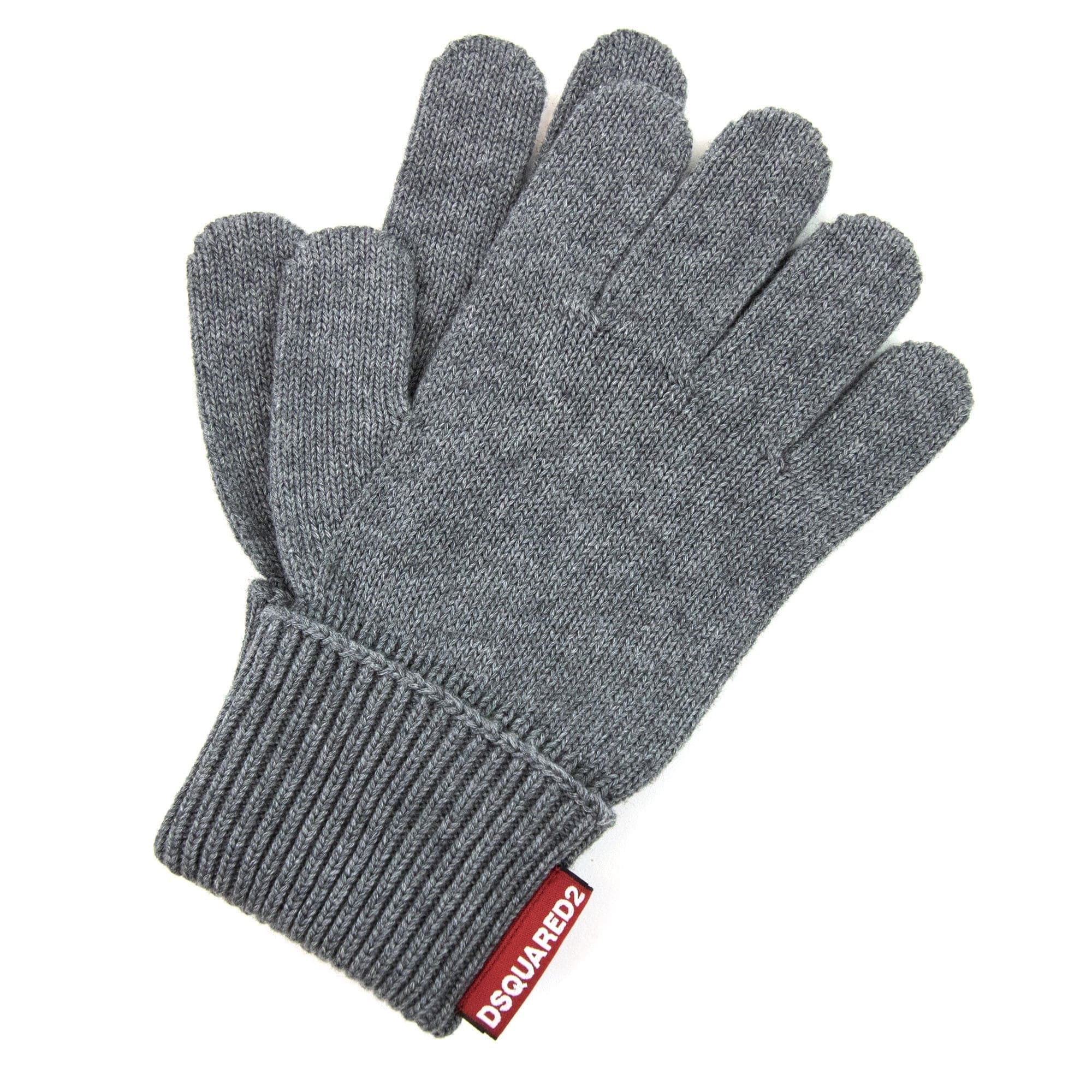 Dsquared2 Warmy Hat &amp; Gloves Knit Set Grey