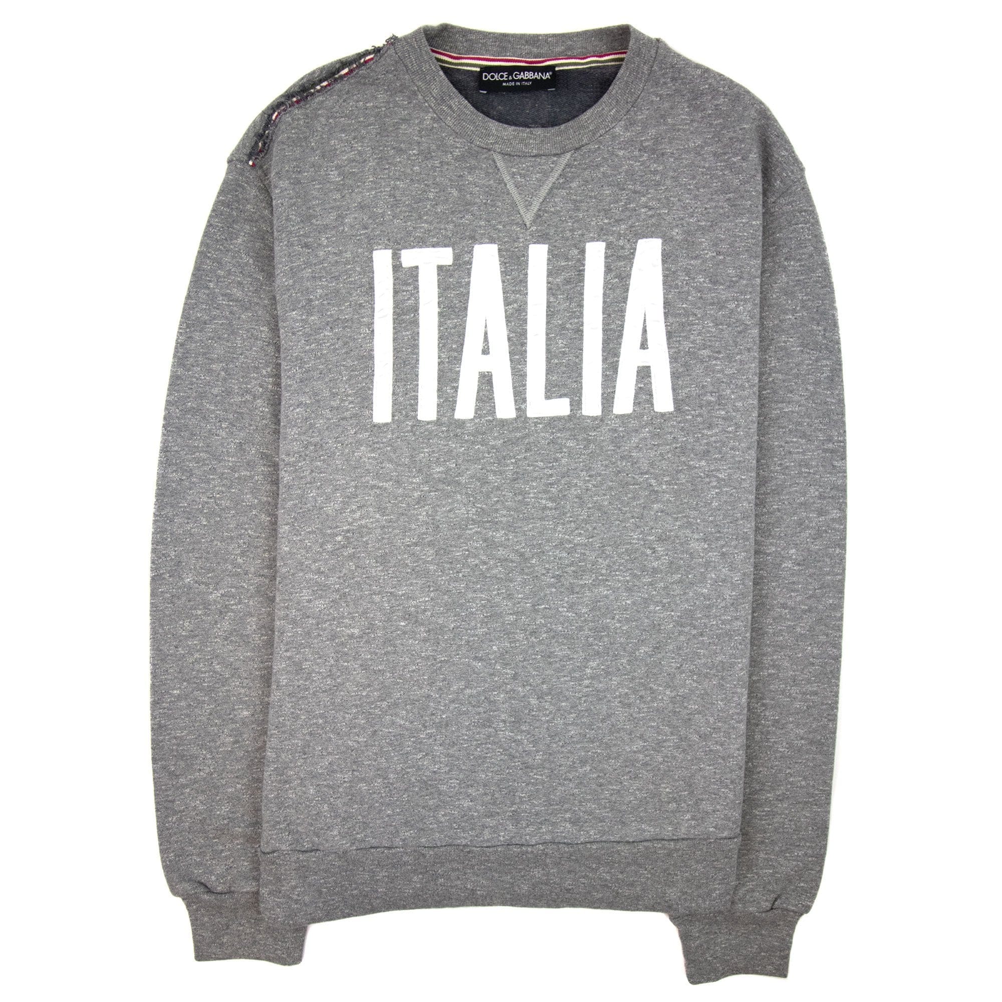 Dolce &amp; Gabbana Italia Logo Crewneck Sweatshirt Grey