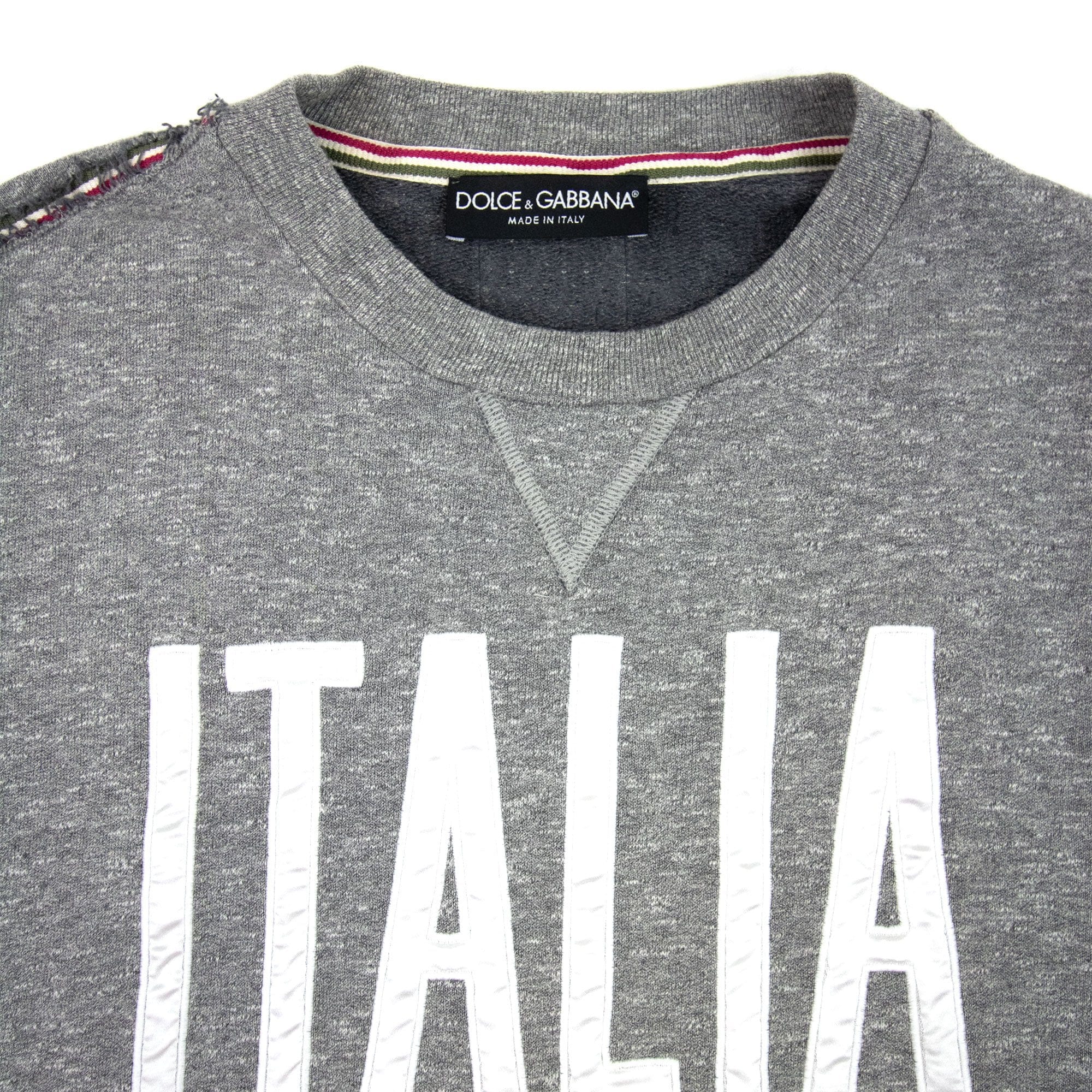 Dolce &amp; Gabbana Italia Logo Crewneck Sweatshirt Grey