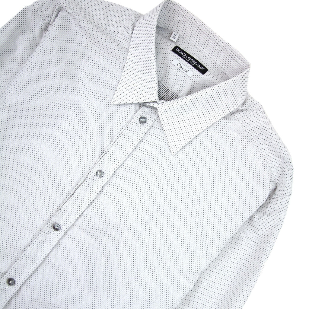 Dolce &amp; Gabbana Polka Dot Davids L/s Shirt White