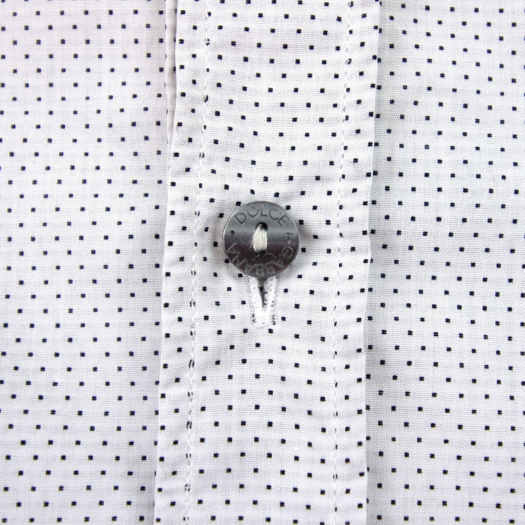 Dolce &amp; Gabbana Polka Dot Davids L/s Shirt White