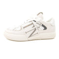 Valentino Vl7n Logo Embellished Leather Trainers Bianco/grey 22e