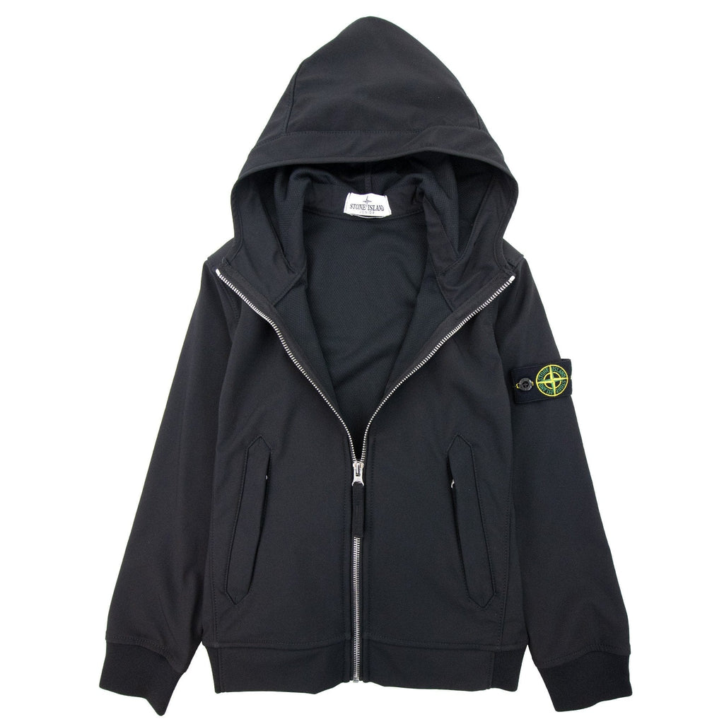Stone Island Junior 640134 Light Soft Shell-r Jacket Black V0029