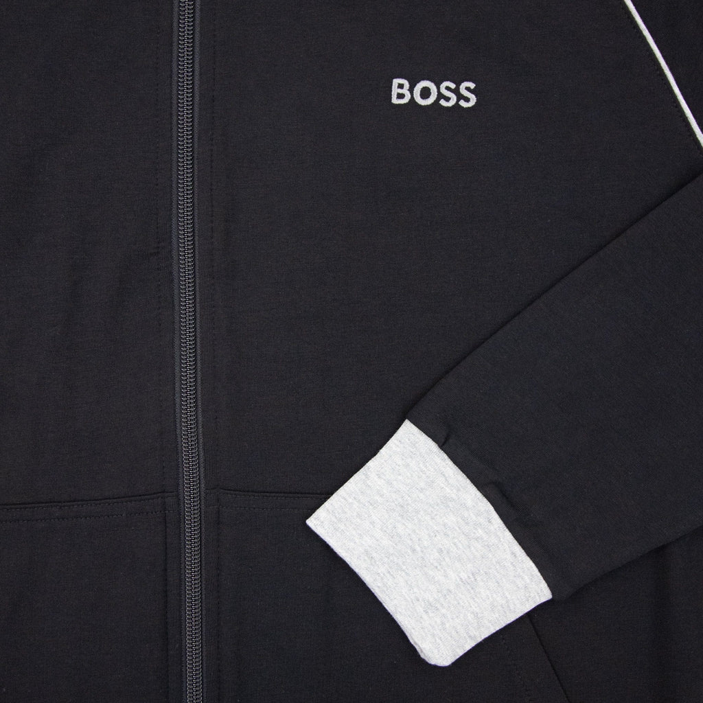 Hugo Boss Mix&amp;match Logo Zip Funnel Neck Black 001