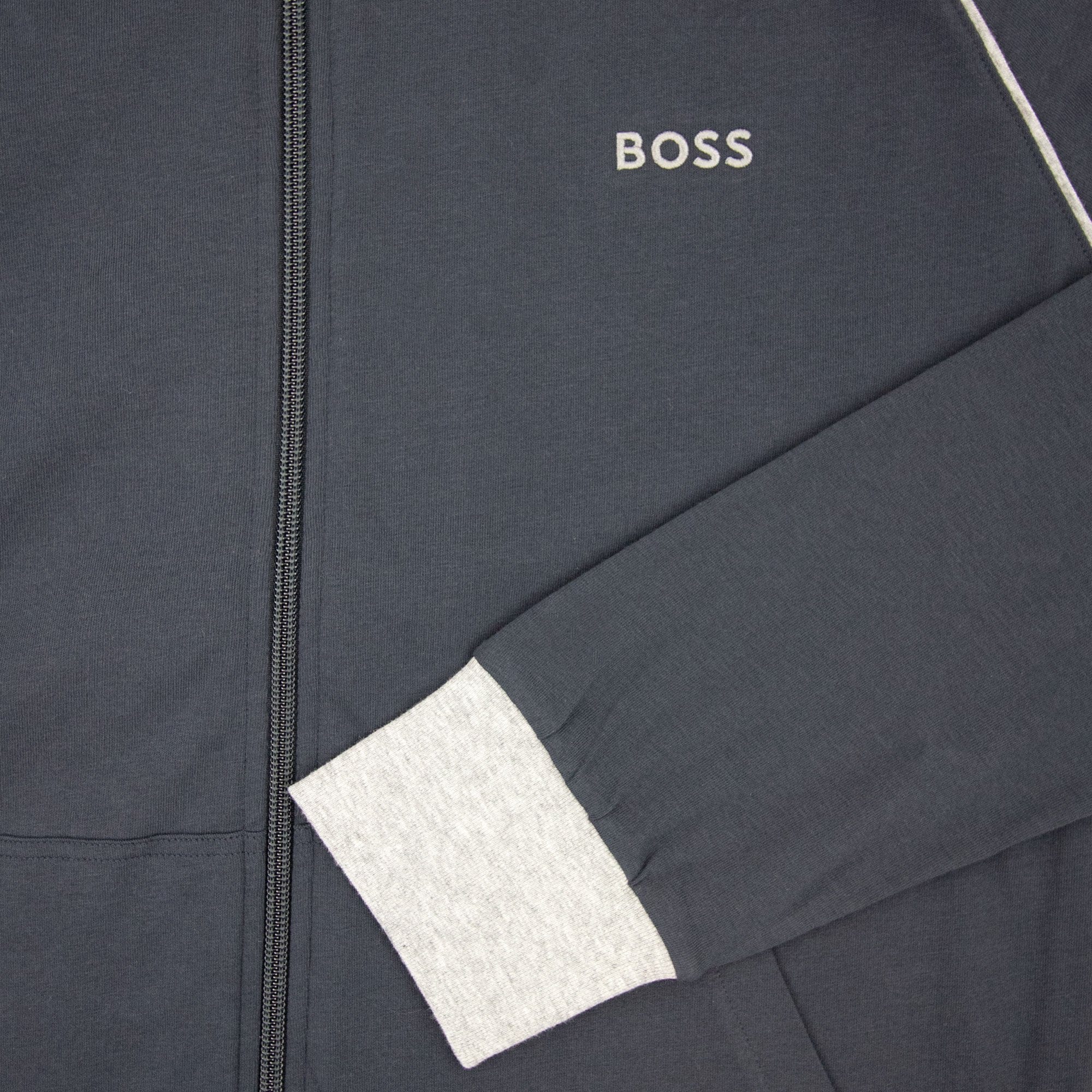 Hugo Boss Mix&amp;match Logo Zip Funnel Neck Navy 403