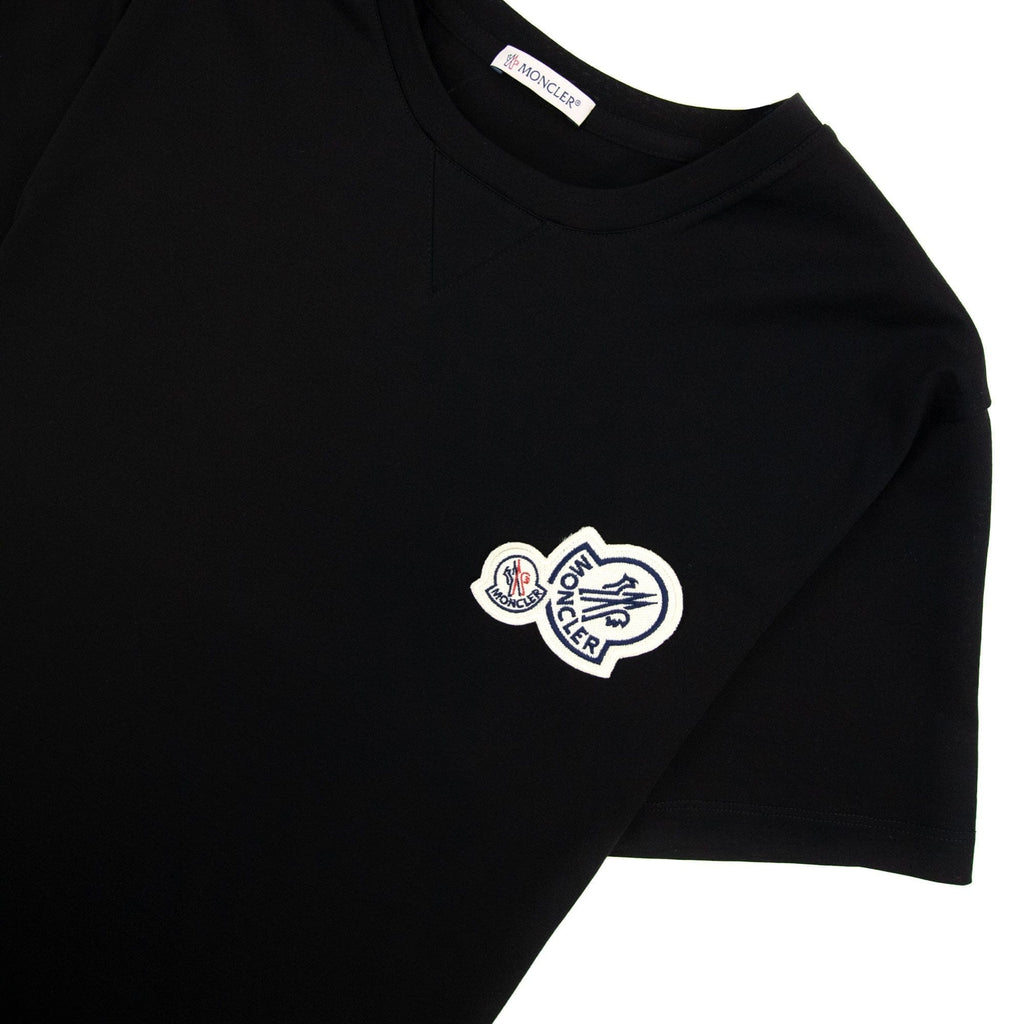 Moncler Double Logo T Shirt Black 999