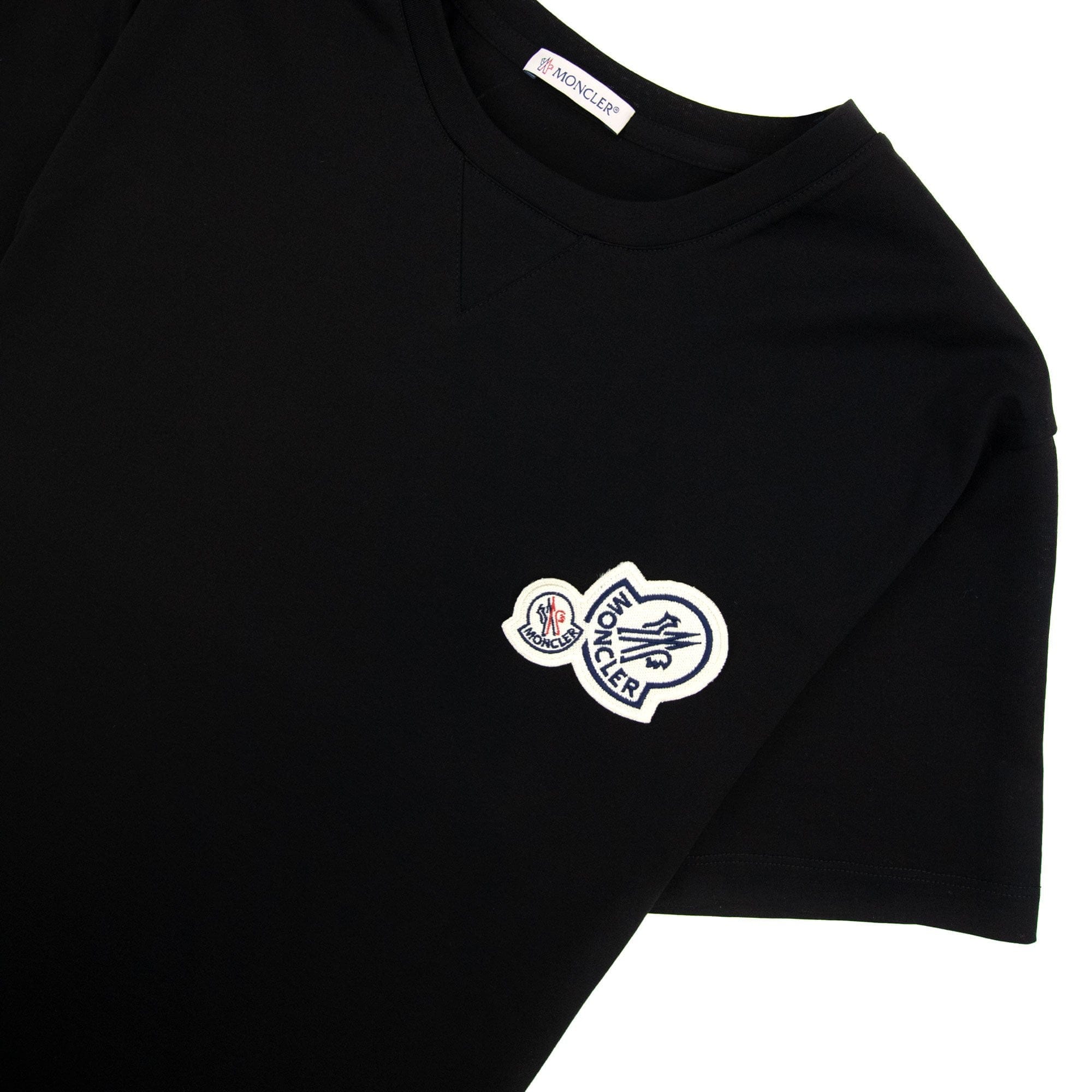 Moncler Double Logo T Shirt Black 999