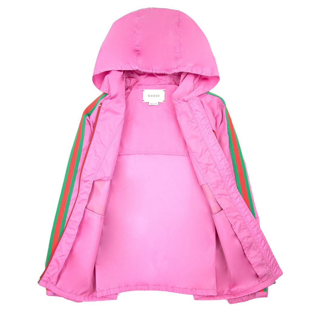 Gucci Junior Gg Interlocking Nylon Jacket Pink