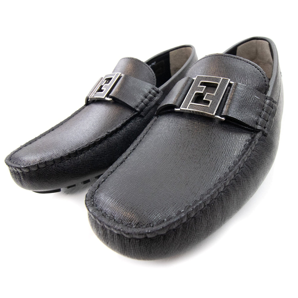 Fendi Mocassino Crosta Elite Loafers Nero
