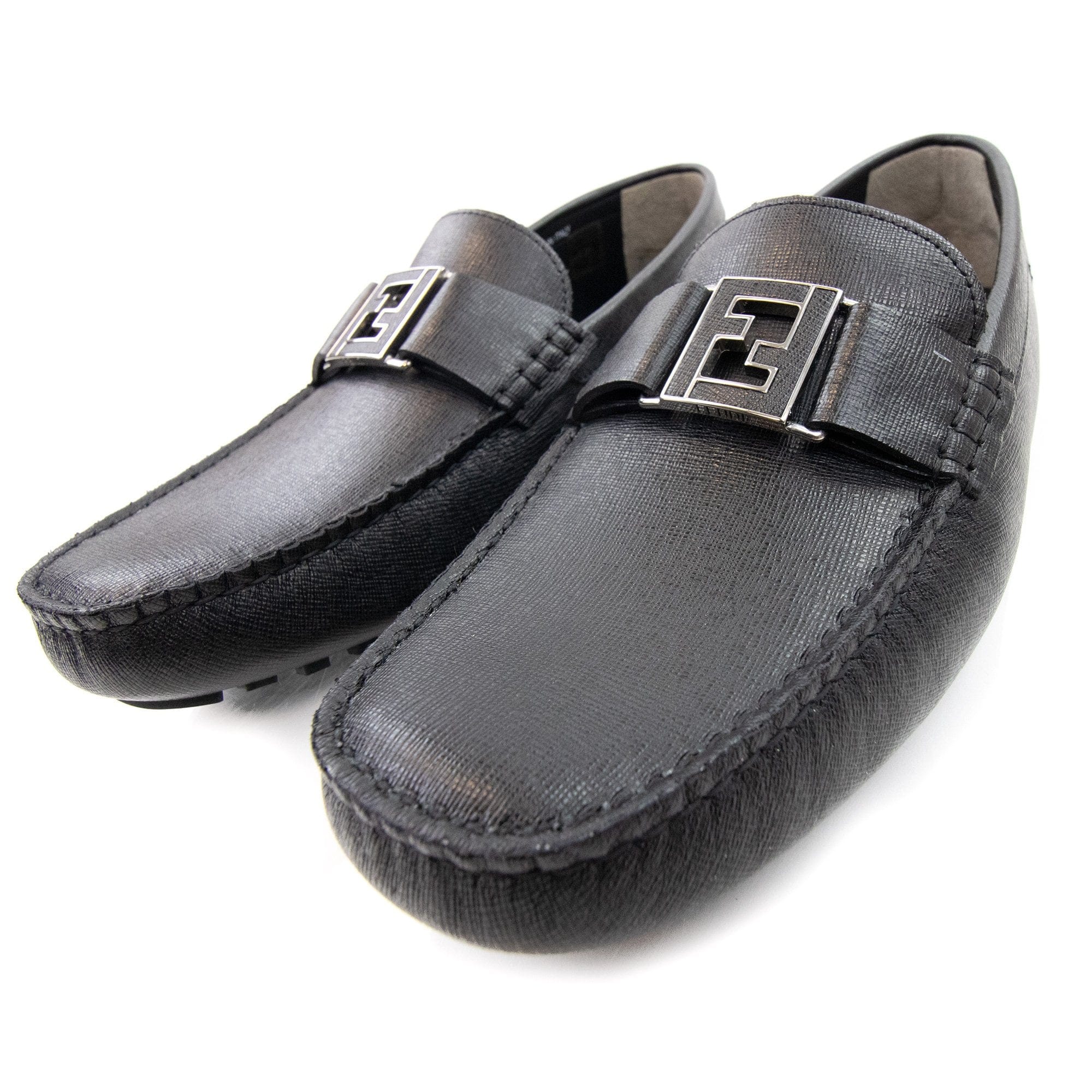 Fendi Mocassino Crosta Elite Loafers Nero
