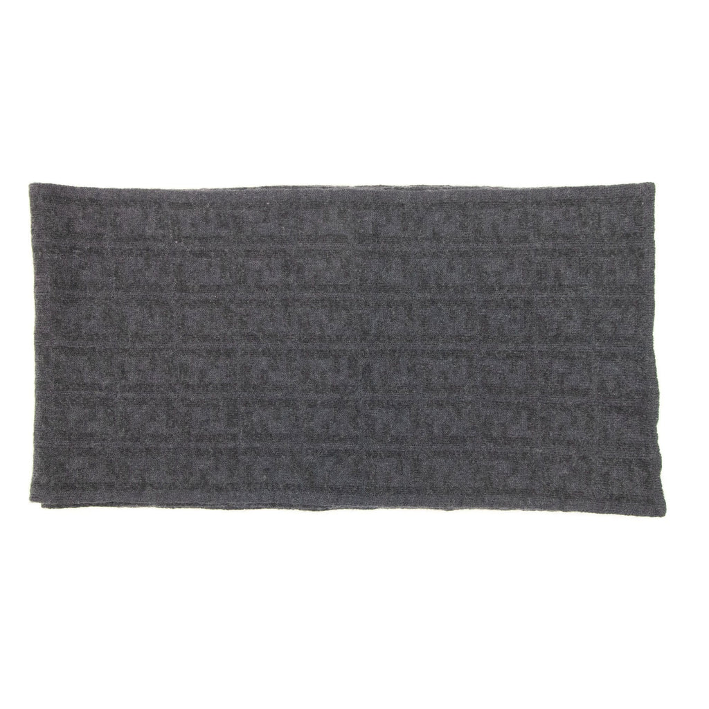 Fendi Subtle Ff Logo Scarf Grigio