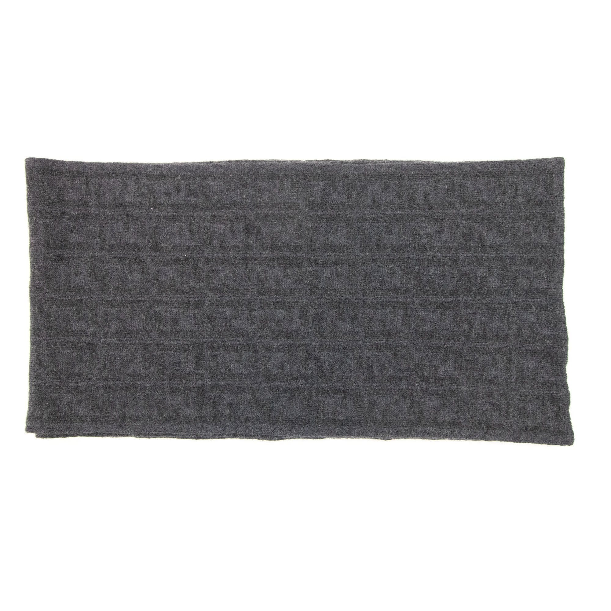 Fendi Subtle Ff Logo Scarf Grigio