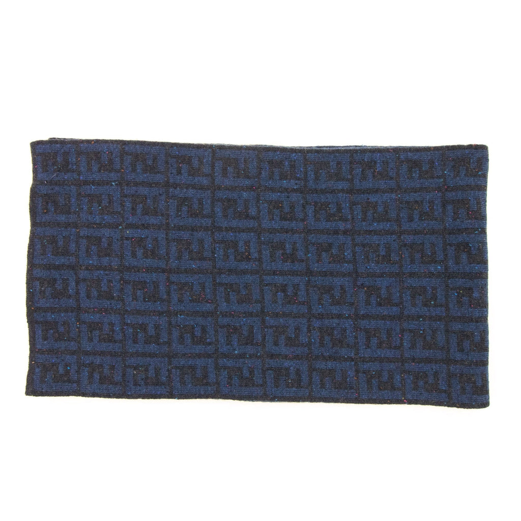 Fendi Sciarpa Maglia Logo Scarf Blue