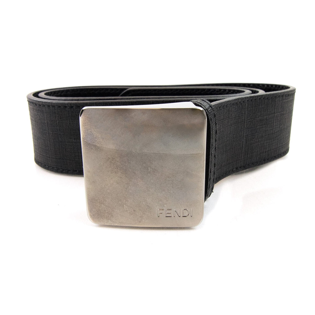 Fendi Icon Logo Buckle Belt Nero