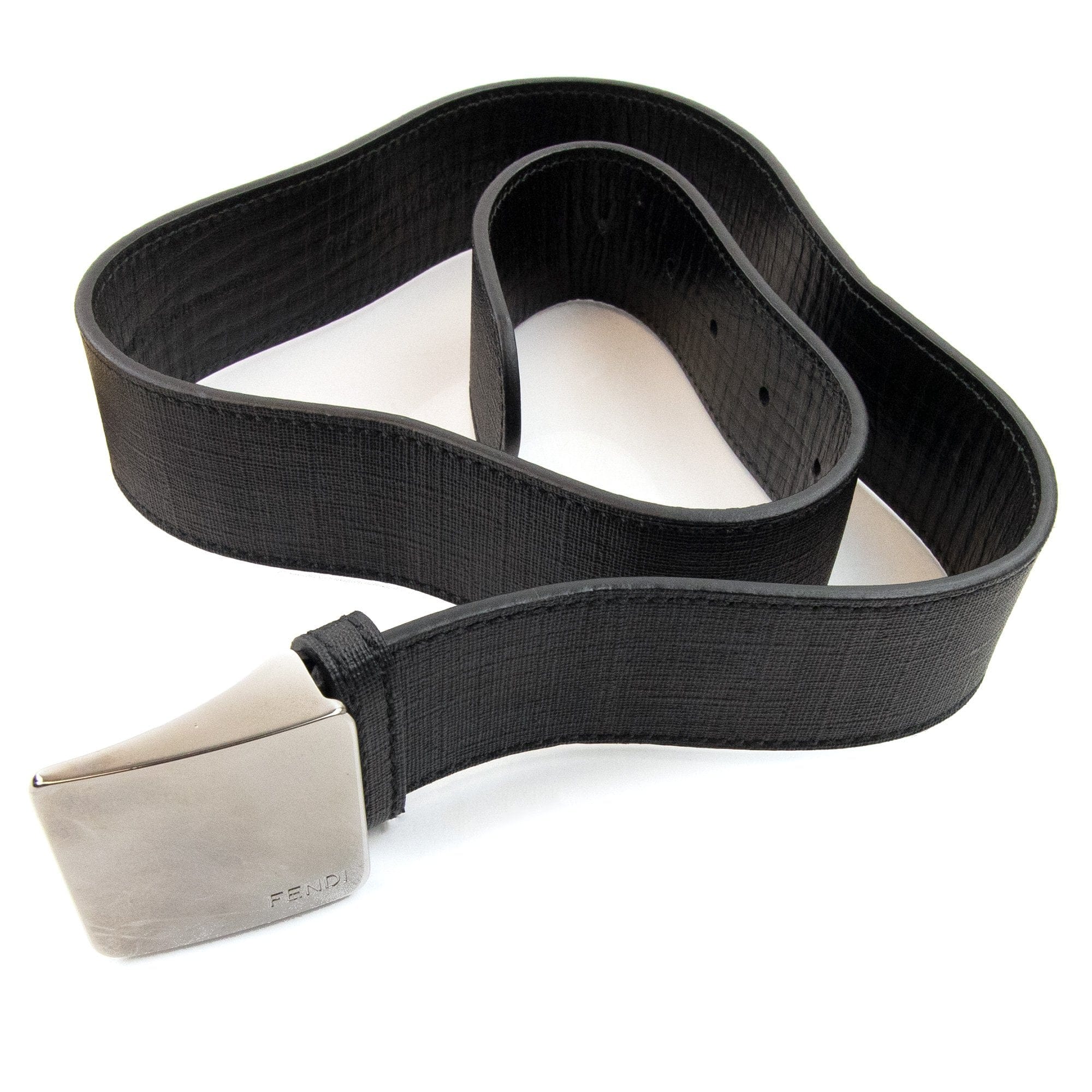 Fendi Icon Logo Buckle Belt Nero