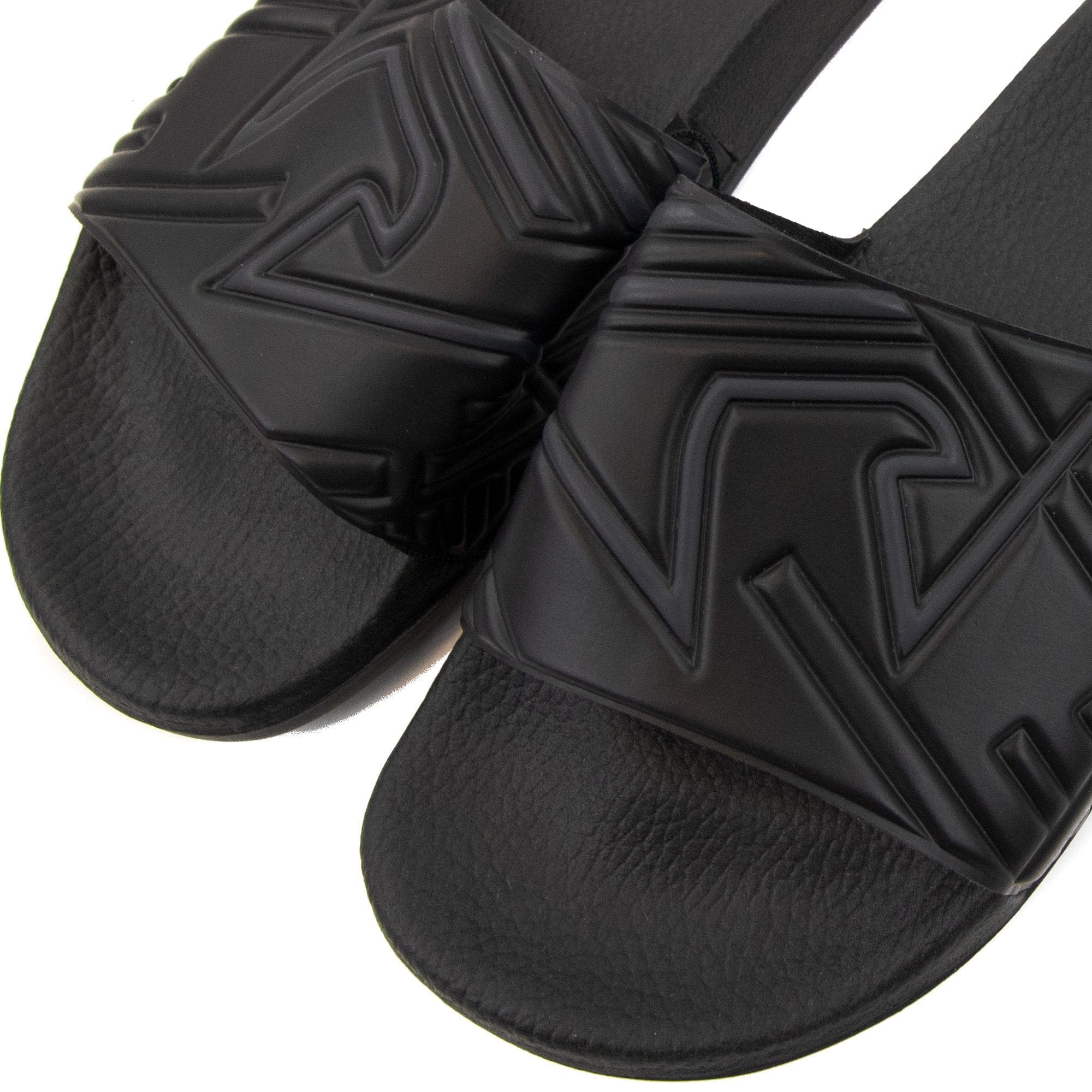 Emporio Armani Band Print Eagle Logo Slider Black