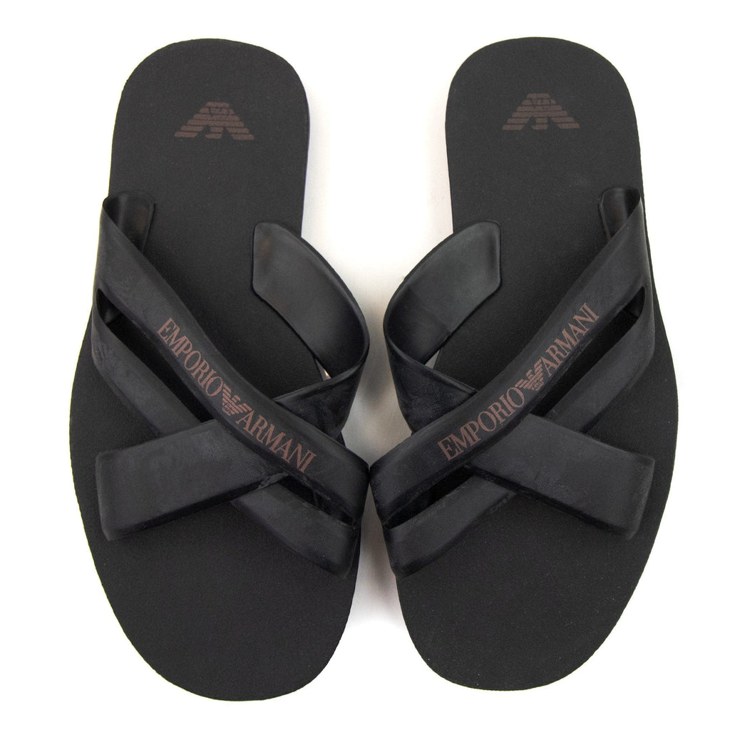 Emporio Armani Logo Sea Slippeer Nero