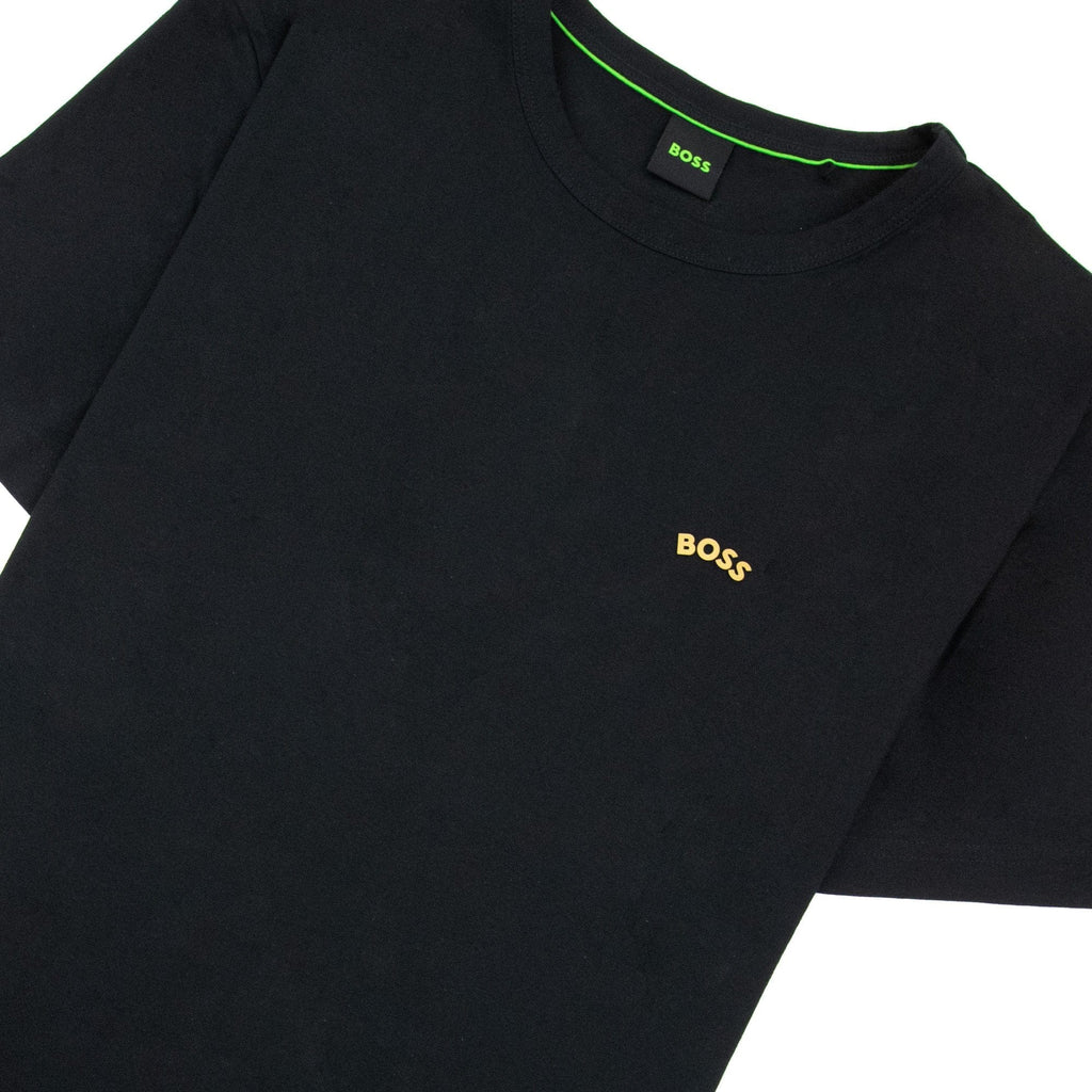 Hugo Boss Tee Curved Logo T Shirt Black 002