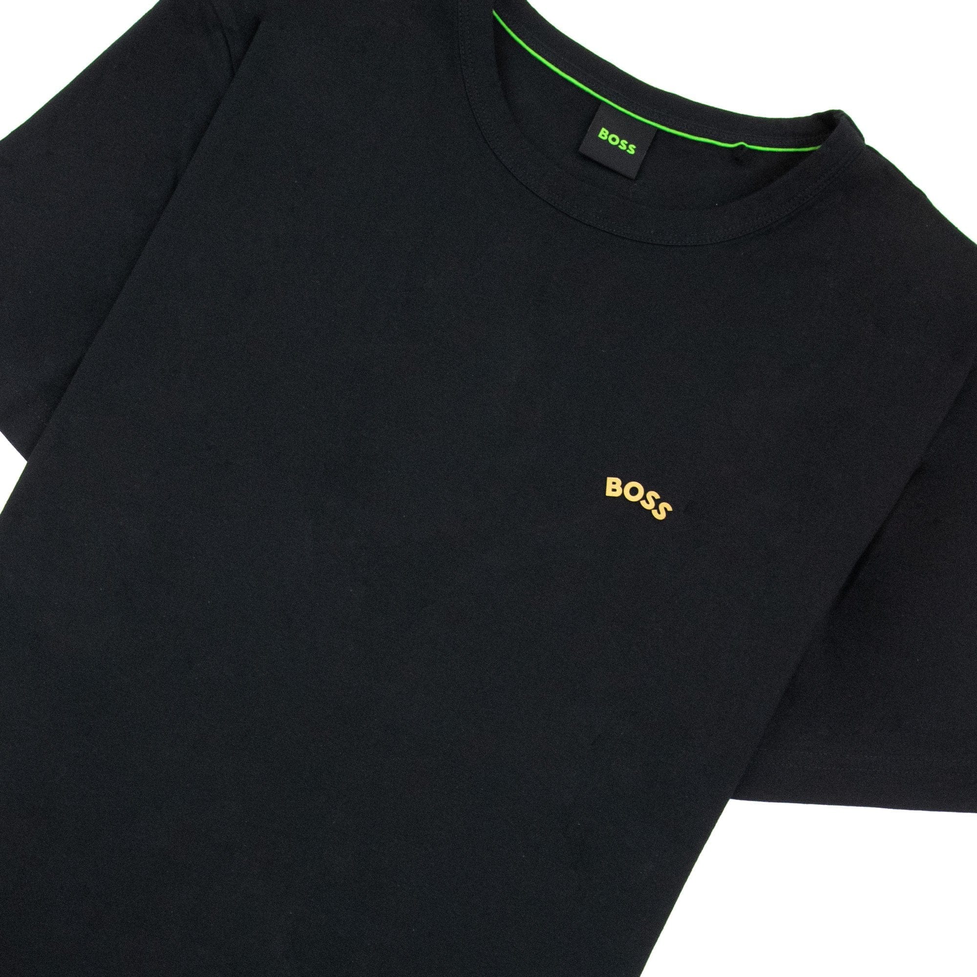 Hugo Boss Tee Curved Logo T Shirt Black 002
