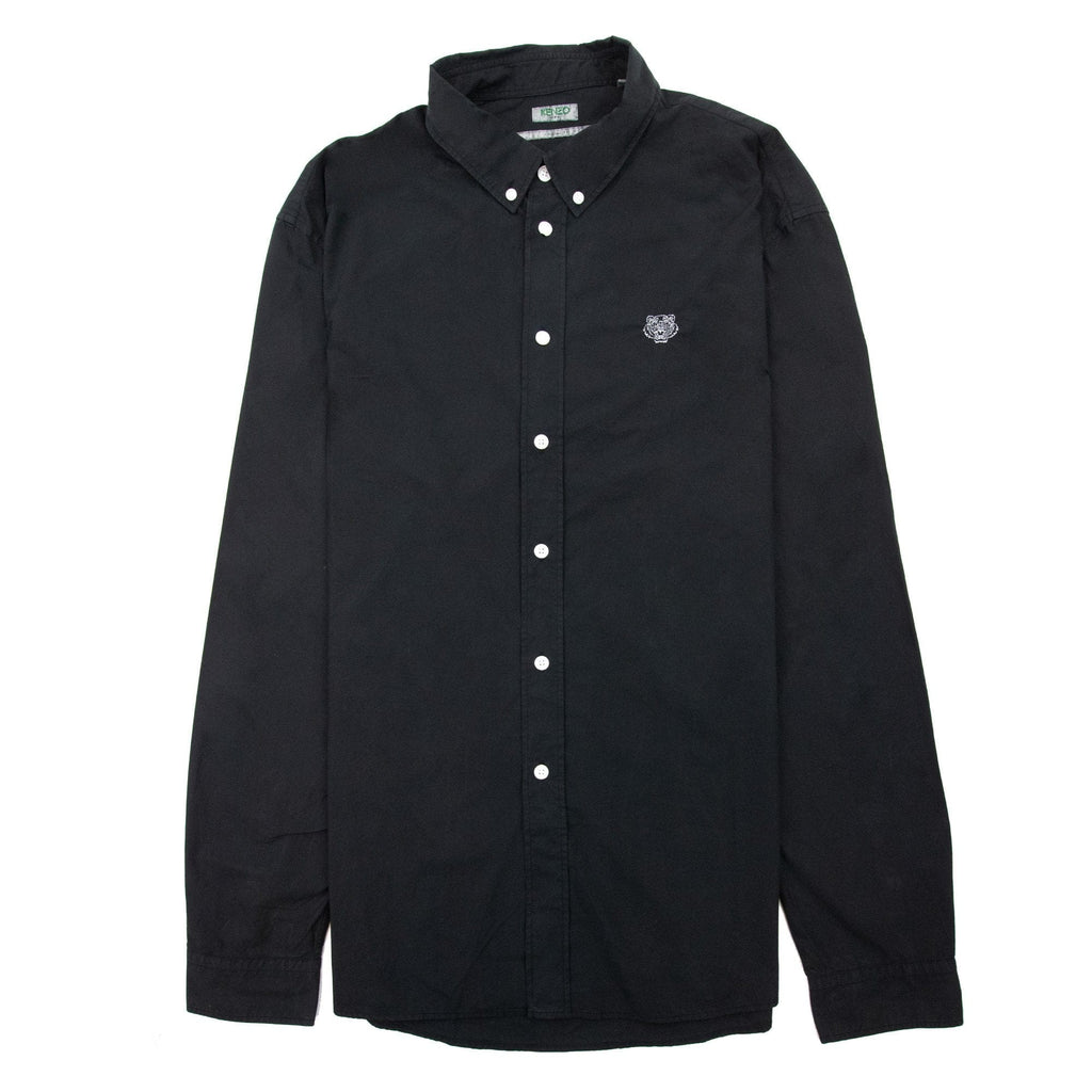 Kenzo Casual Embroidered Tiger Shirt Black