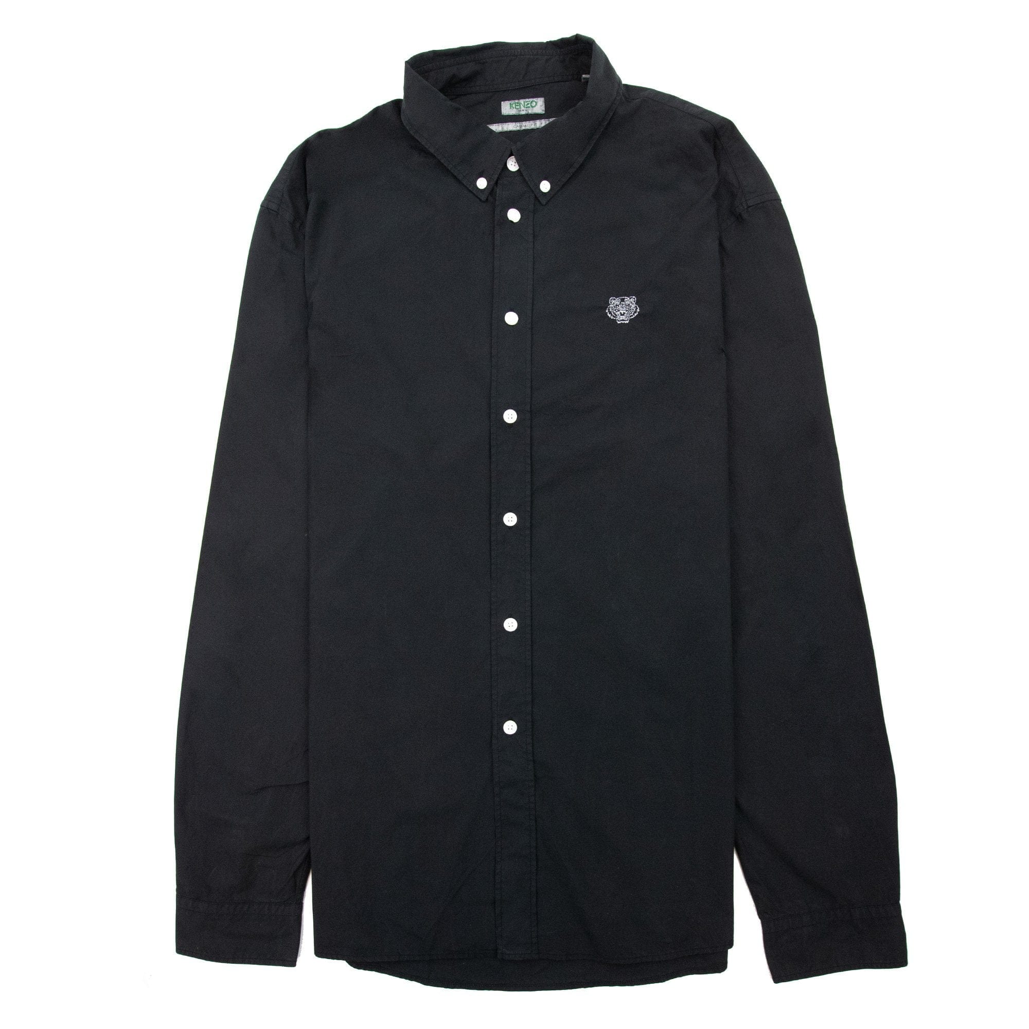 Kenzo Casual Embroidered Tiger Shirt Black