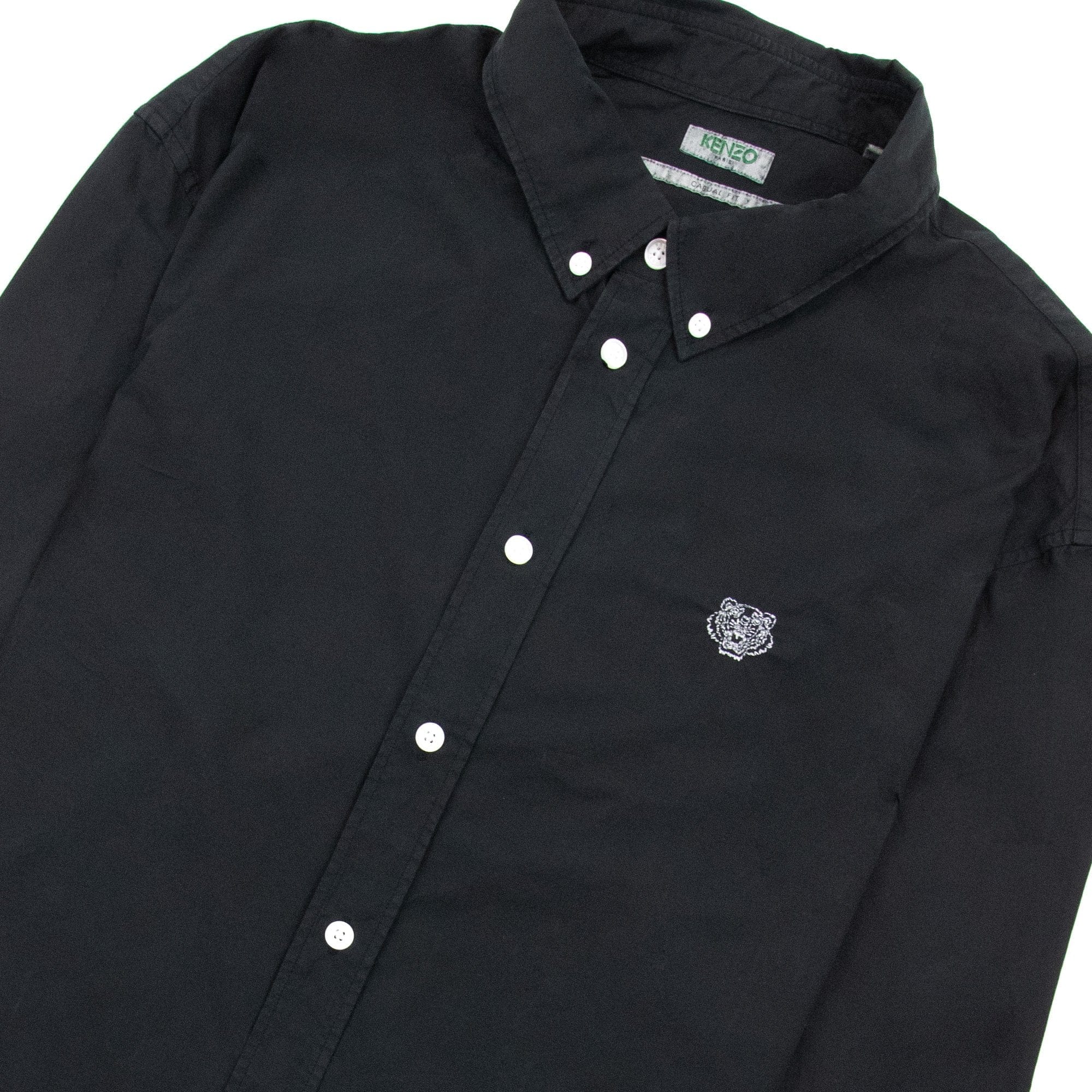 Kenzo Casual Embroidered Tiger Shirt Black