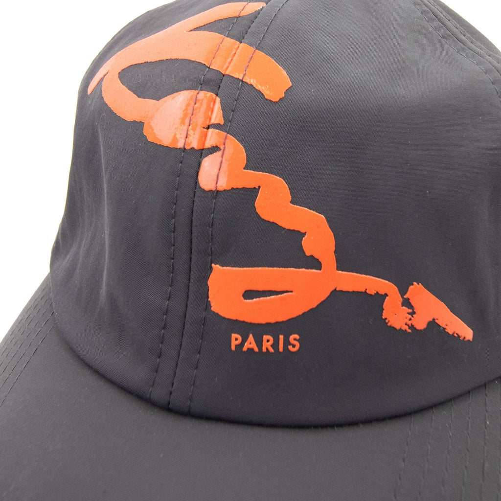 Kenzo Rubberised Signature Logo Cap Charcoal