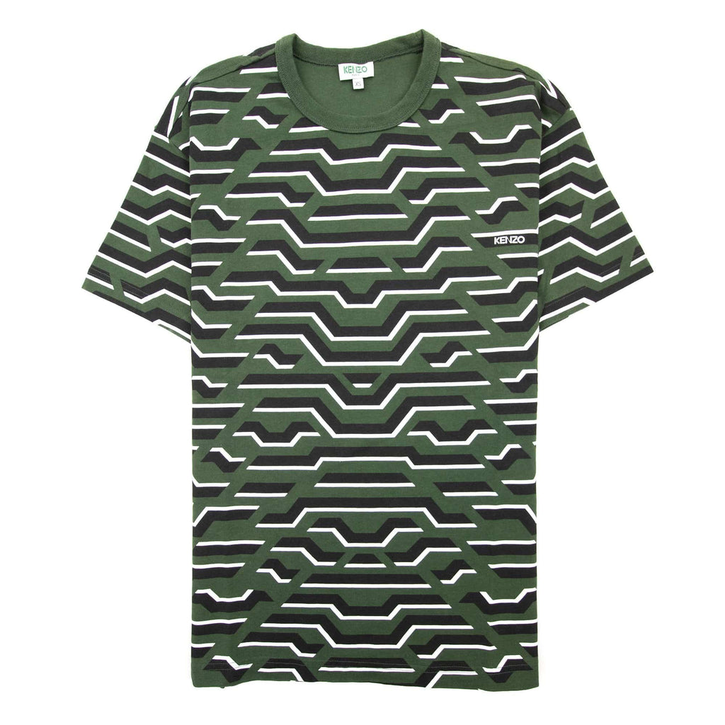 Kenzo Crew Neck Straight T Shirt Green