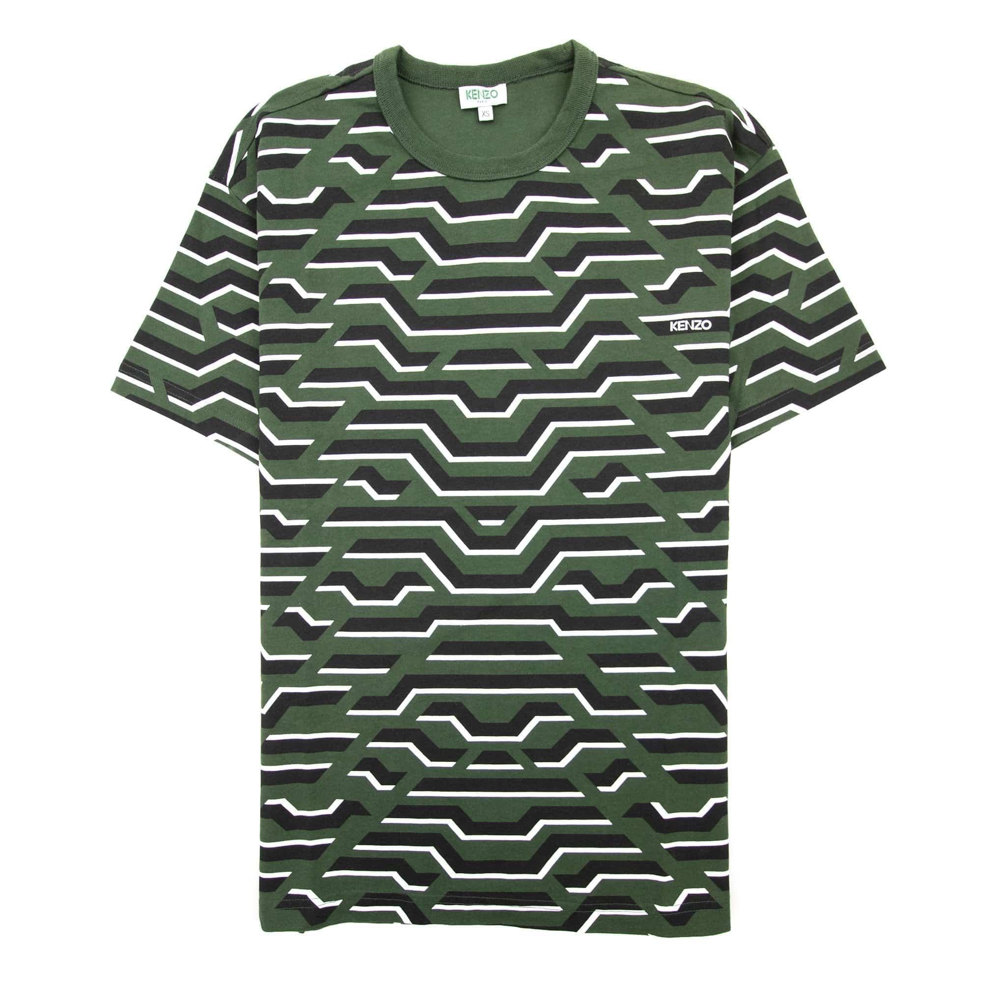 Kenzo Crew Neck Straight T Shirt Green