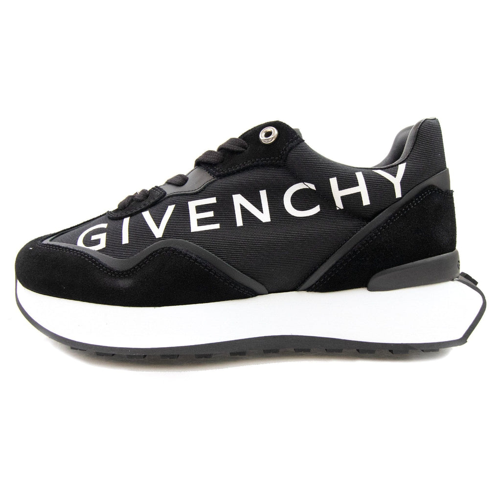 Givenchy Giv Runner Shoes In Suede Leather And Nylon Black