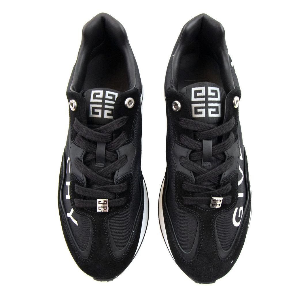 Givenchy Giv Runner Shoes In Suede Leather And Nylon Black
