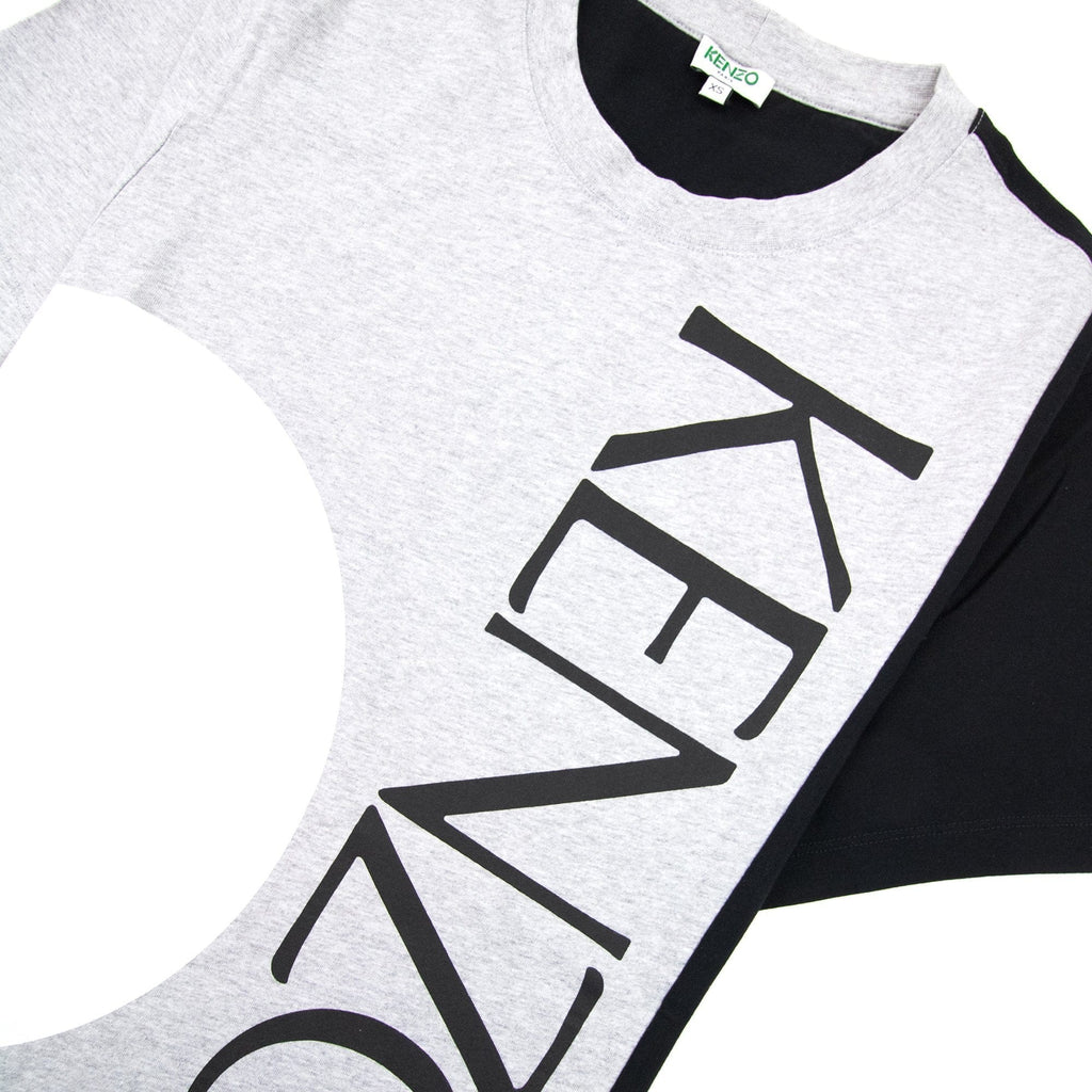 Kenzo New Signature Logo T Shirt Grey