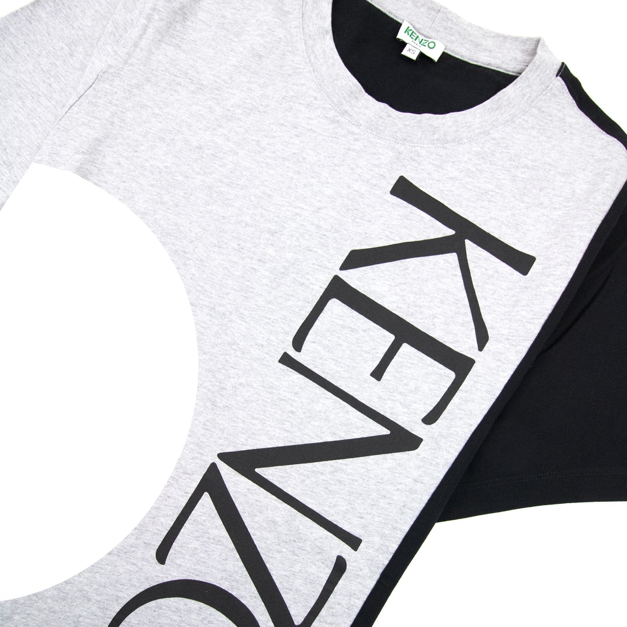 Kenzo New Signature Logo T Shirt Grey